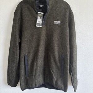 Eddie Bauer Green 1/4 Snap Sweater Fleece Pullover Size S Men NEW